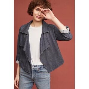 Anthropologie Dolan Dark Gray Open Front Cardigan Soft knit Jacket. Size Small